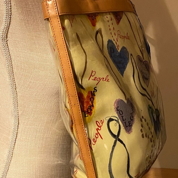 Silver Blue Clear Plastic Tote W/Fabric Insert NWT - Picture 6 of 16